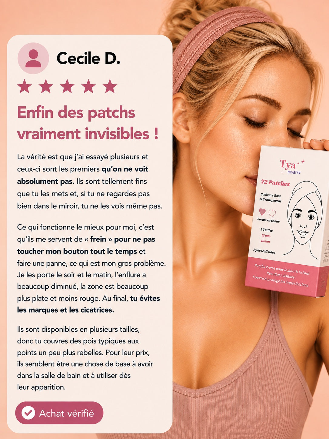 Tya Beauty — Patch Anti-Acné Cœur ♥